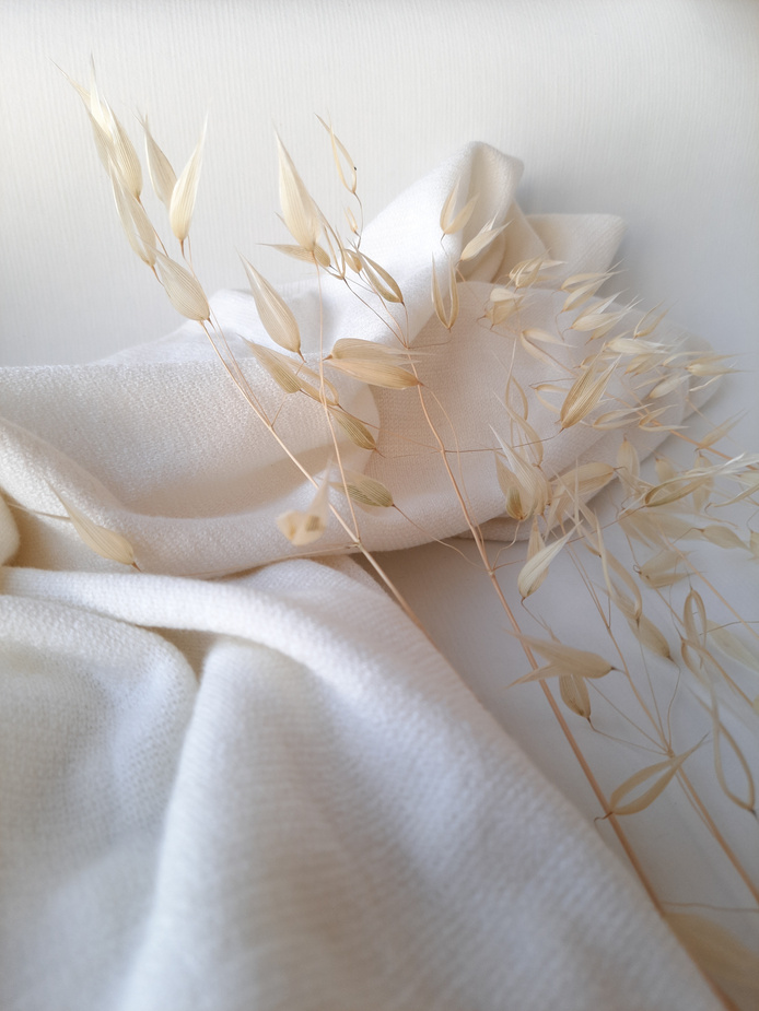 White Fabric and Dried Grass